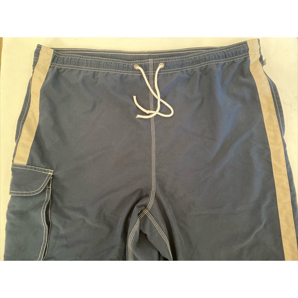 Vintage Ocean Pacific OP Board Shorts Surf Swim Trunks Mens Size L Drawstring